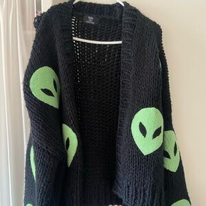 LALA ORIGINAL: Visionary Hand Knit Alien Cardigan